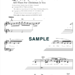[Piano Solo] Print Sheet Music [All I want for Christmas Is You]