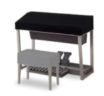 Electone STAGEA Cover Black colour for ELS-01,01C,01X,02,02C,02X and ELC-02 (Body cover  only)