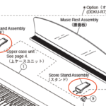 Stand (Left and Right) for DDK-7 (D-deck) music rest. Acrylic Panel is not included
